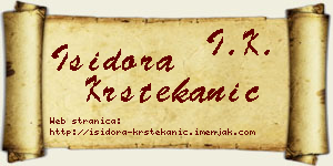 Isidora Krstekanić vizit kartica